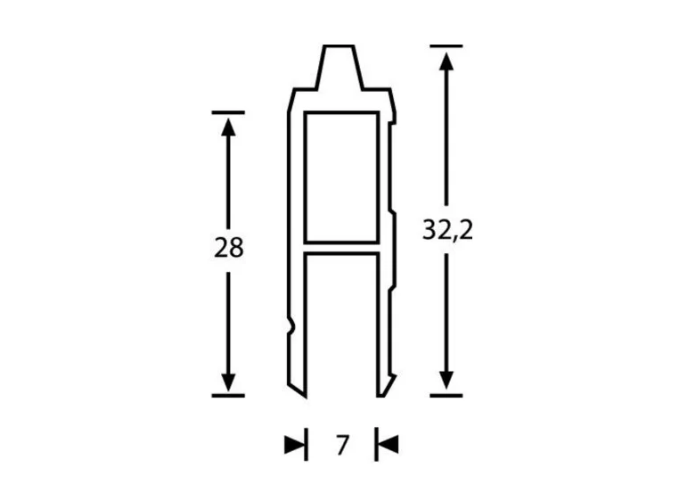Adam Hall Hardware Easy Case - Lid Location male anodised 